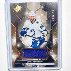 Nikita Kucherov Upper Deck SPX Game Used Jersey Hockey Card #12 2019/20